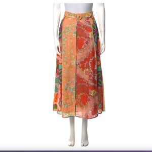 Zimmermann Orange, Pattern Print Floral Midi Length BRAND NEW TAGS ON SIZE 6